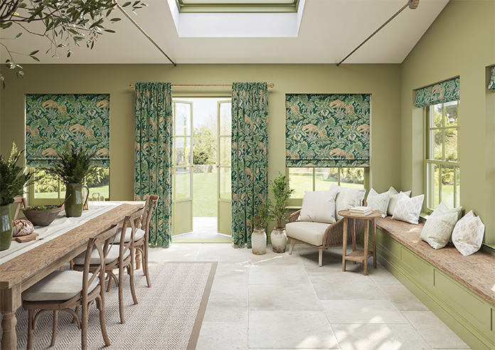 Leopard, Malachite - Motorised Roman Blind - Image 8